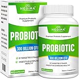 300 Billion CFUs Probiotic, Premium Daily Probiotics for Women & Men, 6 Target Strains Probiotics +
