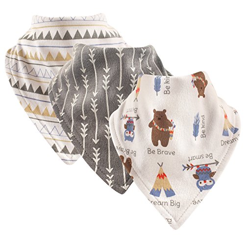 Luvable Friends Unisex Baby Cotton Bandana Bibs, Tribe, One Size