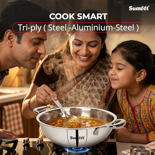 Sumeet Cook Smart Kadhai con Tapa 4 Litros 28 cm miniatura 7