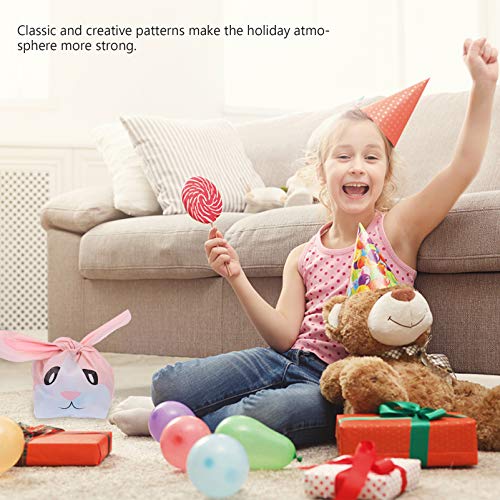 Hemoton sacos de presente de Páscoa, 50 peças, sacos de presente de coelho, sacos de brinde de festa