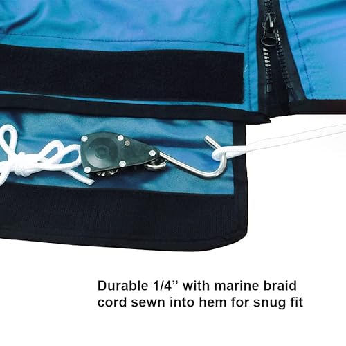 Savvycraft Heavy Duty Hard/T-Top Boat Cover Center Console T-Top Boat Cover Blue Fits Up To 34Ft #TOP5