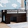 Ballcasttwinsizelowloftbedwithsafetyguardrailstairwoodenbedframewcabinetshelfsolidconstructionnospringboxneededfurnituresetforboysgirlskeensstudybedroomespresso  Urban Country Home Decor Ball cast twin size low loft bed with safety guardrail stairwooden bedframe wcabinet shelfsolid constructionno spring box neededfurniture set for boys girls keens study bedroomespresso  urban country home decor