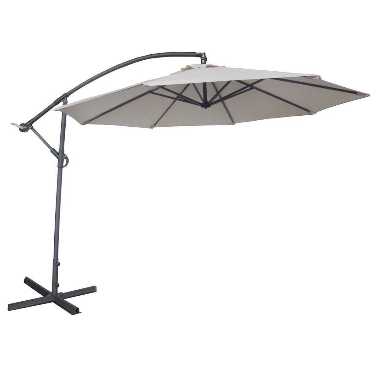 Amazon Com Abba Patio 10 Feet Offset Cantilever Umbrella Outdoor Hanging Patio Umbrella Ivory Garden Outdoor