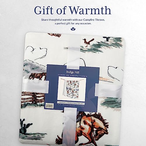Image of Indigo Hill by HiEnd Accents Ranch Life 54x68 Western Throw Blanket
