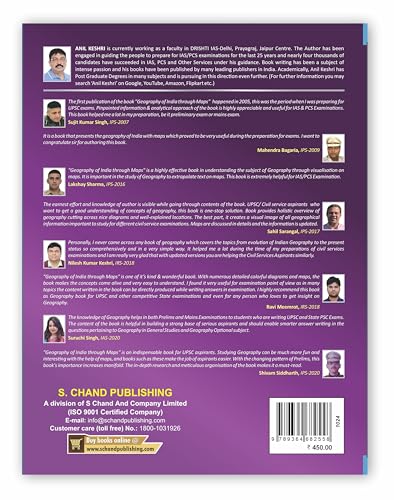 Image of Geography of India : Through Maps (English) | For General Studies Academic, UPSC IAS & State PCS Civil Services Exams 2025 (Prelims + Mains) | 400+ Maps | Figures & Facts | 9th Edition | S Chand Book