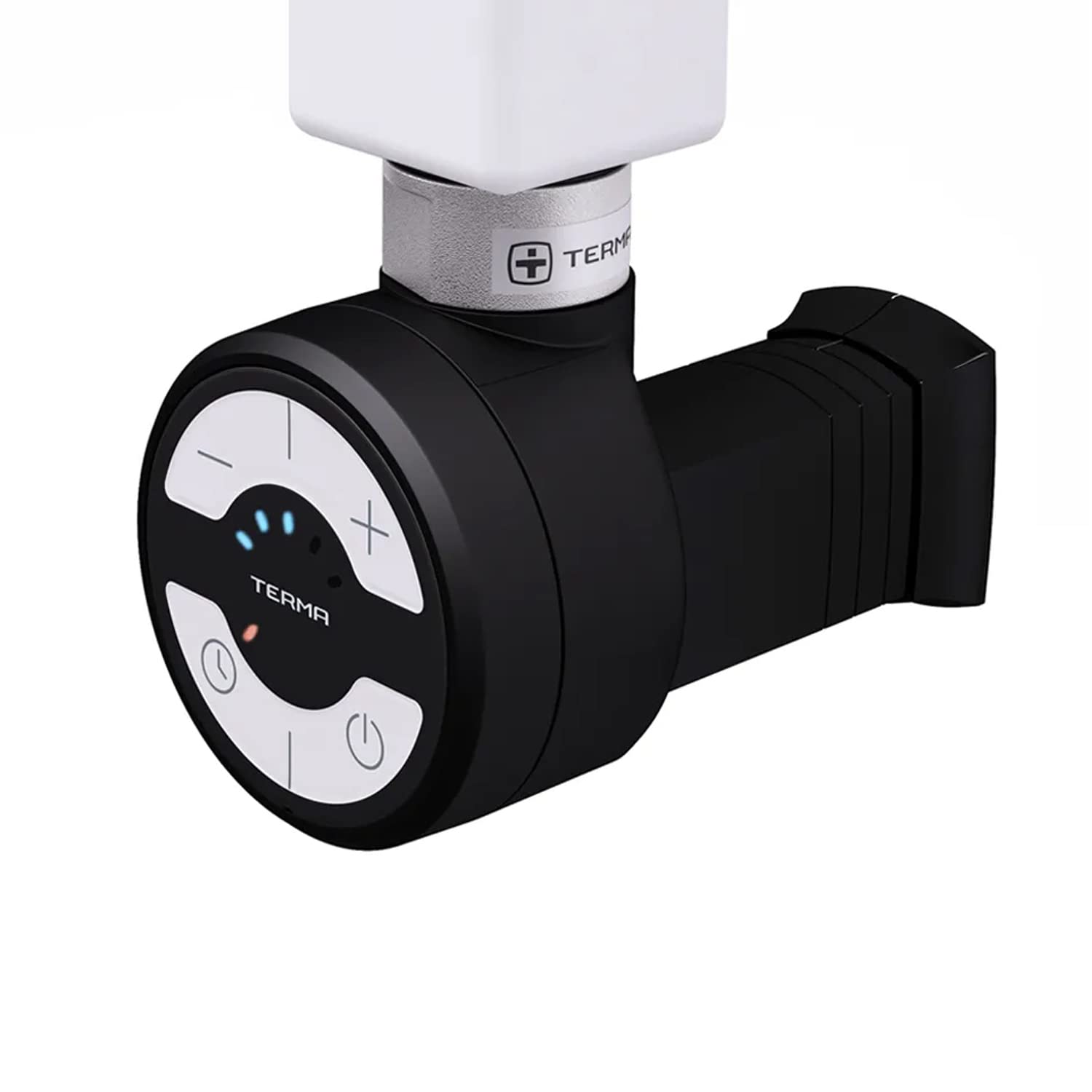 MOA Thermostat Heizstab, Heizpatrone, Heizelement 600 Watt (Schwarz) Gerades Kabel ohne Stecker mit Kabelblende
