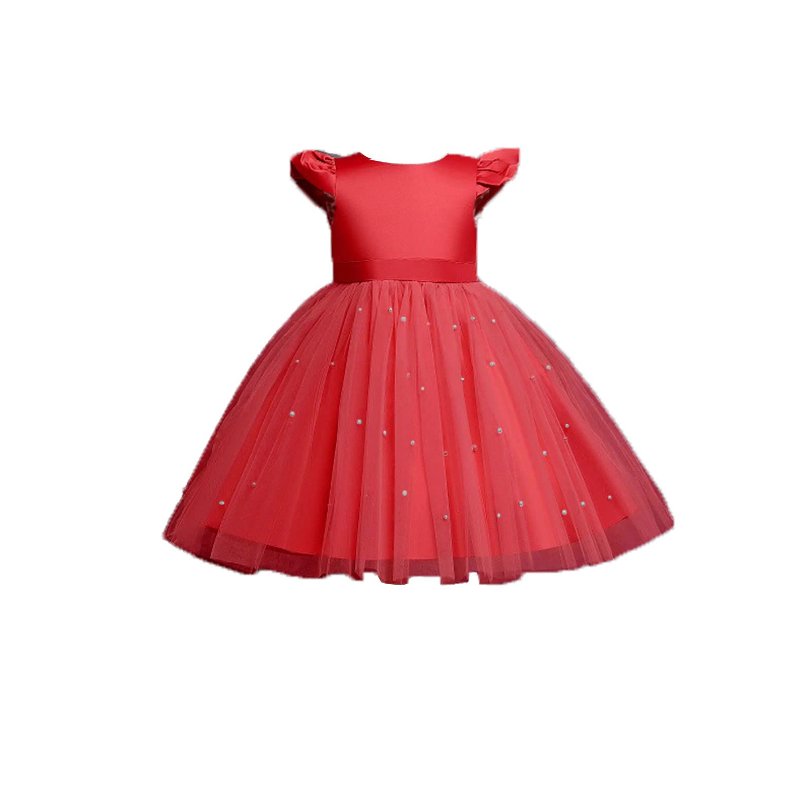 Amazon.com: KAGAYD Formal Dress for Girls Toddler Girls Dress Performance Dress  Party Dress Bow Mesh Skirt Princess Girl Flower Dress (Red, 12-18 Months) :  Sports & Outdoors
