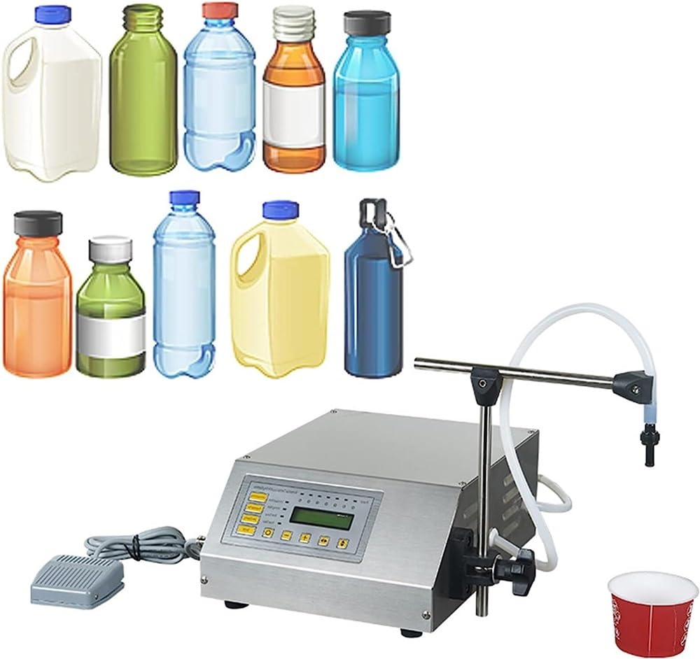 Liquid Filling Machine, 5-3000Ml Liquid Filling Machine Automatic Digital Bottle Filler, Portable Quantitative Filling