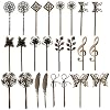inSowni 24 Pack/12 Pairs Pretty Brown Bronze Vintage Retro Leaf Flower Butterfly Hair Pins Decorative Bobby Pins Fancy Hairpin Cute Hair Clips Thin Fine Short Hair Barrettes Accessories for Women Girl