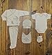 Neugeborenen Baby Geschenk Set 100% natürliche Baumwolle Erstausstattung Ausstattung Unisex Kleidung Geschenkset für Babys 0-4 Monate (Biene)