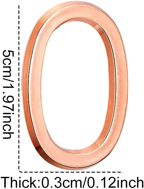 Zayookey 3D Self-Adhesive Mailbox Numbers 0-9 House Number 2 Inch Door Numbers Stickers for Home Apartments Hotel Office Address Sign (Rose Gold)