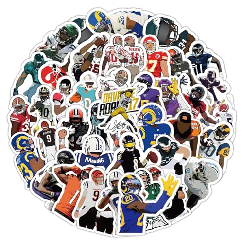 100PCS American Football Vinyl Stickers for Rugby Team Fans