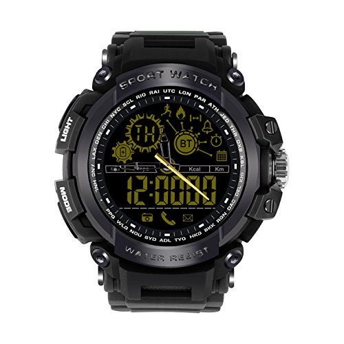 Bluetooth SmartWatch IP68 Impermeable Reloj Fitness Actividad rastreador podómetro, Reloj Inteligente con cámara notificaciones de aplicación 804003