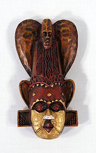 Imanes decorativos de máscaras africanas pintadas a mano miniatura 4