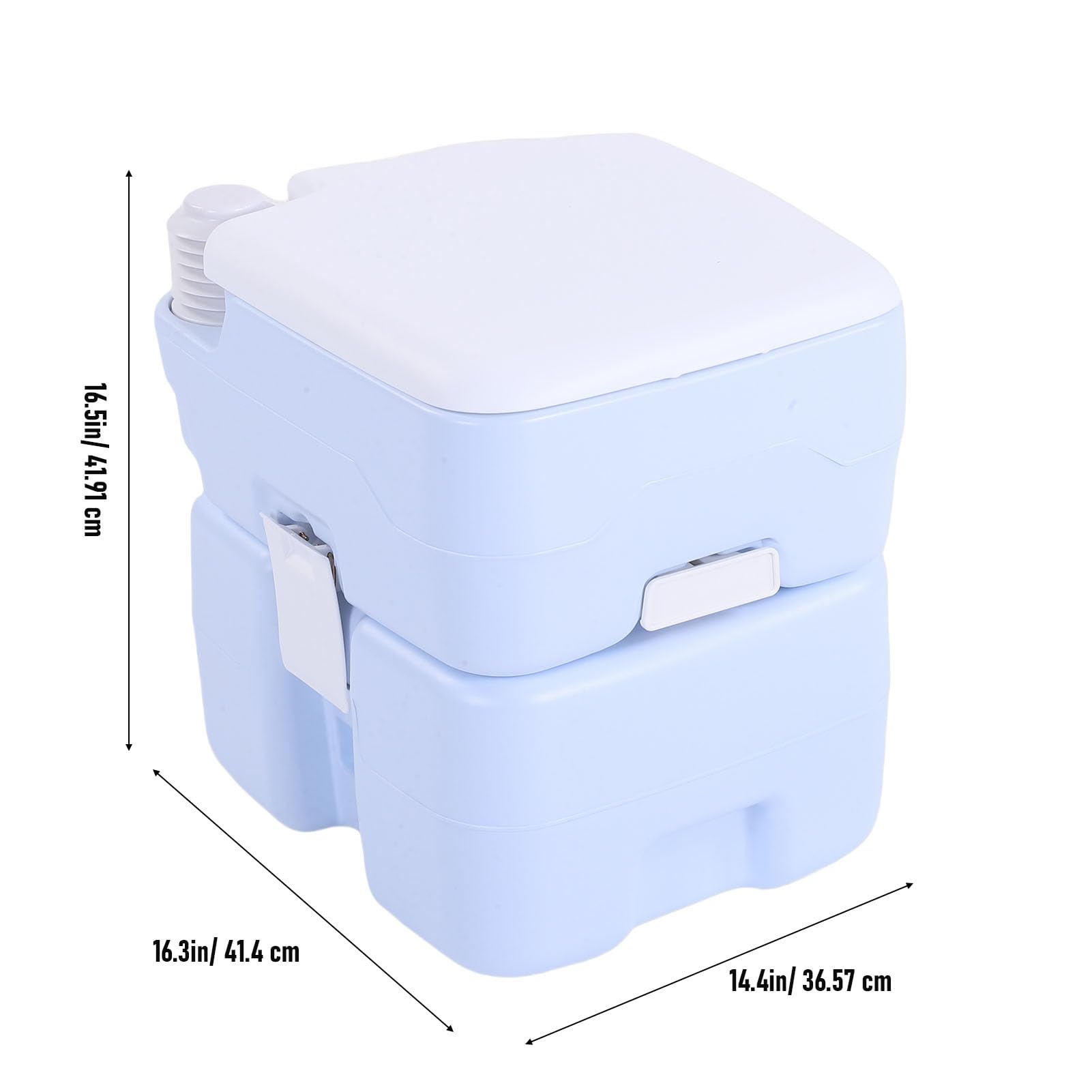 Inodoro Portátil para Acampar de 5,2 Galones, Diseño de Doble Sellado a Prueba de Fugas con Tanque de Residuos Desmontable Bolsa de Almacenamiento para Acampar Senderismo