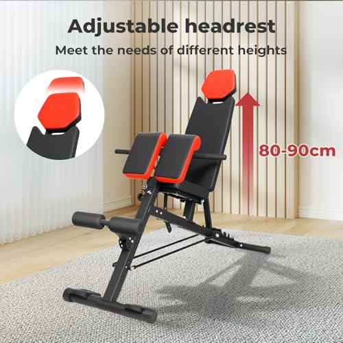 Centra Adjustable Weight Bench for Home Gym, 660LB/300KG Hyperextension Roman Chair with 8 Backrest & 4 Leg Positions, Heavy Duty FID Bench for Full Body Strength Training - Image 5