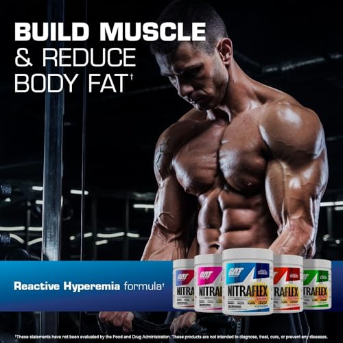Image of GAT SPORT NITRAFLEX Burn, Pre-Workout, Blue Raspberry, 30 Servings