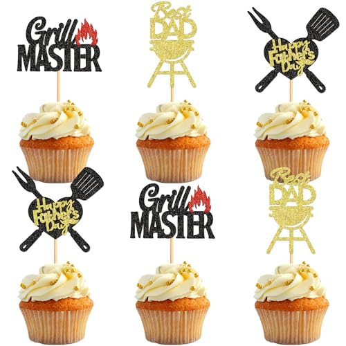 Ercadio Happy Father's Day Cupcake Toppers