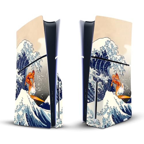 Autocollant vinyle PS5 Slim pour console Sony édition disque motif mer
