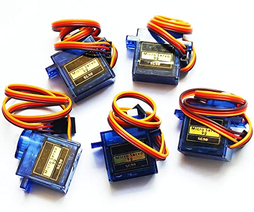 Wst Tower P Sg90 9G Micro Servo 180° Mini Servo Motor For Rc Airplane Boat Car Helicopter Robot Controls Arm/Hand/Walking X 5 Pcs #TOP1