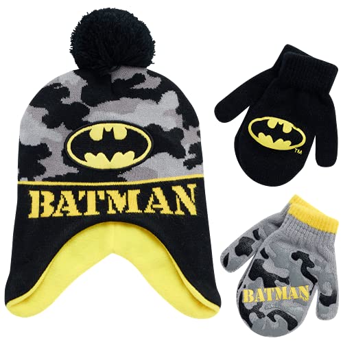 Moufles de rechange Batman et bonnet pour éviter les gants perdus à l'école