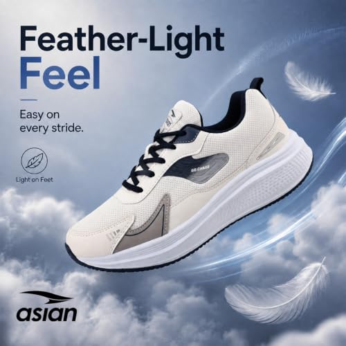 Image of ASIAN Wonder-33 Men's Running Shoes | Stylish Shoes with Breathable Mesh Upper, Cushioned Thick Sole & Daily Comfort