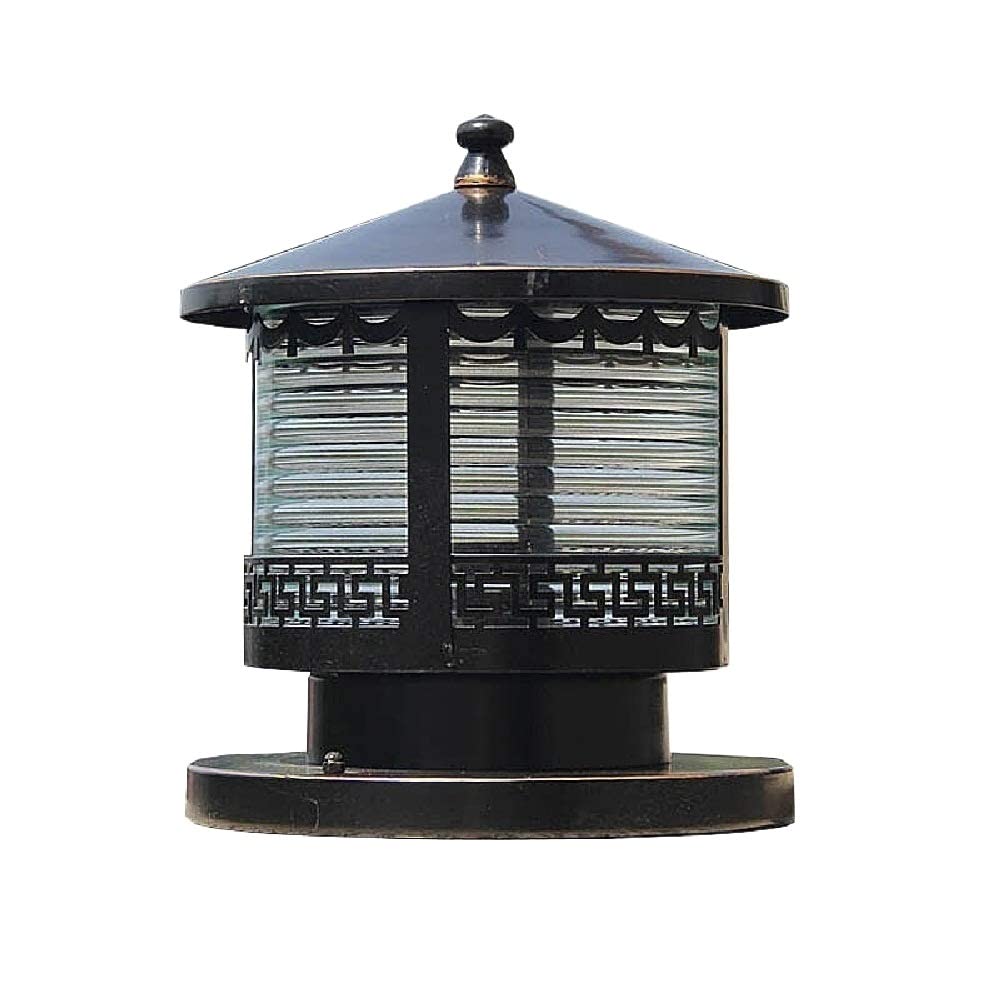 Lampe d'extérieur rétro E27 IP54 en aluminium et verre pour patio