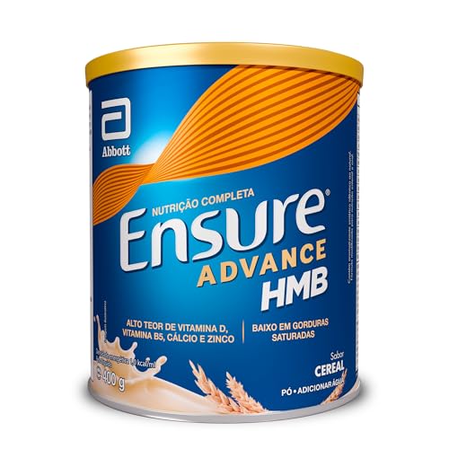 Ensure Advance Suplemento Nutricional Adulto em Pó com HMB + Vitamina D | Sabor Cereal | Lata 400 g