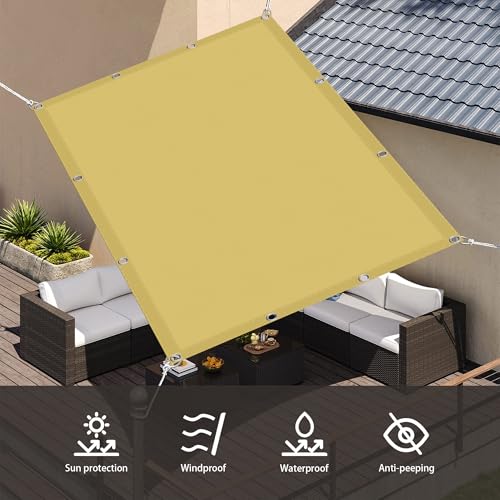 Toldo vela para evitar goteras en exterior lona impermeable de 0.8 x 1 m con ojales 4
