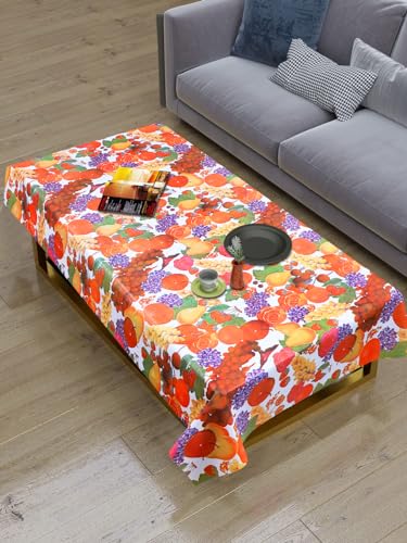 Image of Dakshya Industirs PVC Waterproof Table Cover 36x54 Inch Floral Printed Center Table Cover Washable Plastic Table Sheet Oilproof Dining Table Cover for Coffee Table Living Room Home (Designer Bloom)