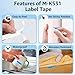 KCMYTONER Compatible for Brother P-Touch M Tape M-K531 MK531 M531 MK-531 Black on Blue Label Tape 0.47