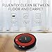 SereneLife Robot Vacuum Cleaner and Dock - 1500pa Suction w/ Scheduling Activation and Charging Dock - Robotic Auto Home Cleaning for Carpet Hardwood Floor Pet Hair - Pure Clean PUCRC95, Red