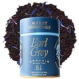 August Essentials Earl Grey Black Tea – Handcrafted Organic Black Tea for Daily Enjoyment – Smooth Morning Drink with Velvety Flavor and Bright Bergamot Notes - Convenient 15 Tea Bag Packaging (1.8oz)