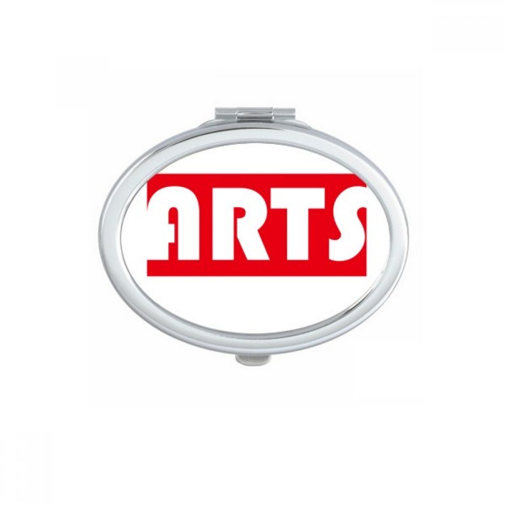 Miroir compact ovale mignon cadeau multicolore arts de mots