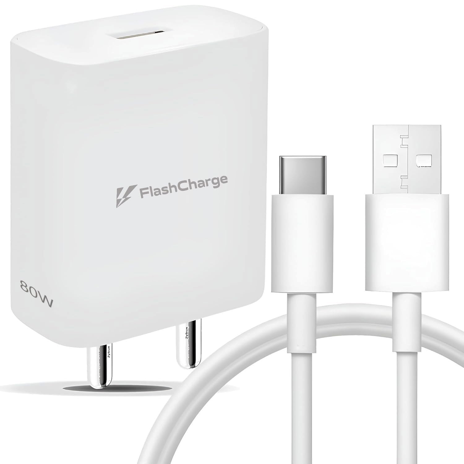 Vivo® Original 80W Vivo Flash Charger 3.0 USB-A Power Adapter for Vivo V27 Pro, V29, X90, X80 Pro, Y Series & T Series