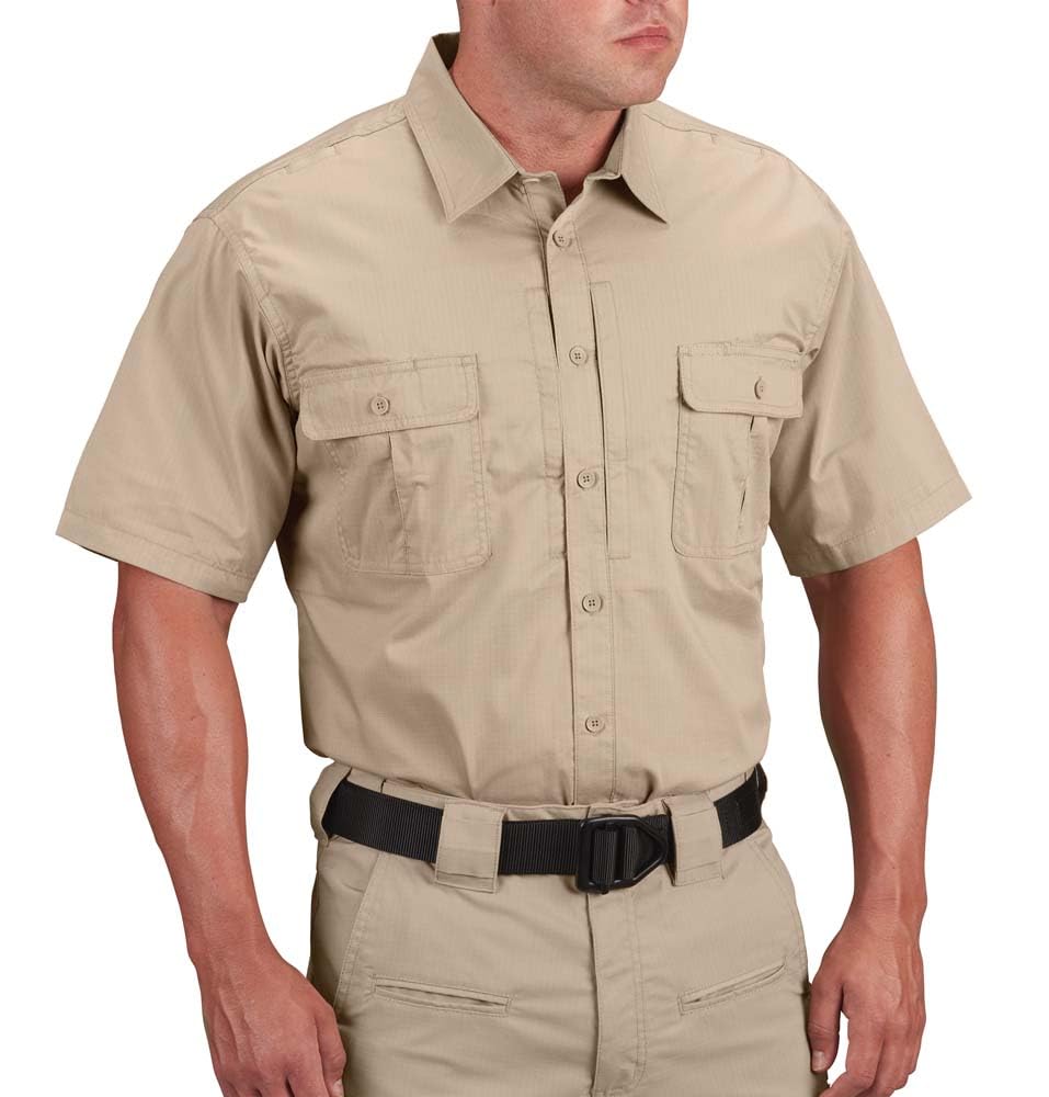 Propper Men's Short Kinetic Shirt Sleeve, Khaki, 4X-Large