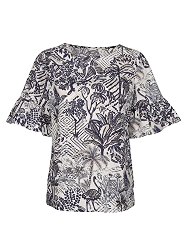 Alba Moda Schlupfbluse Erwachsene-Weiblich Figurumspielend Off-White,...