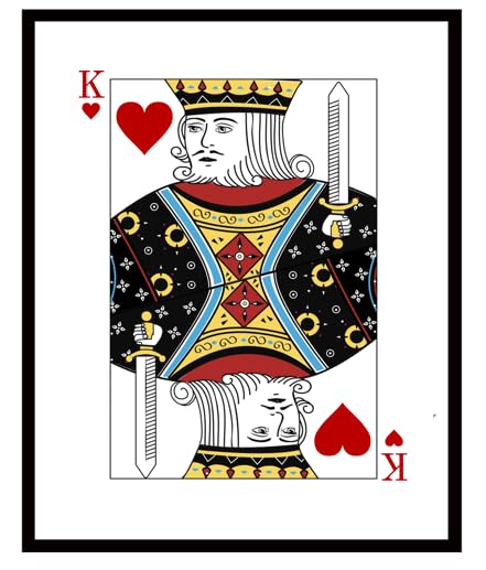 King And Queen Poker King Of Heart And Chess Wall Art Picture On Canvas Art Wall Decor For Bedroom Living Room Home Decor Framed Ready To Hang 12x16x4 Pieces