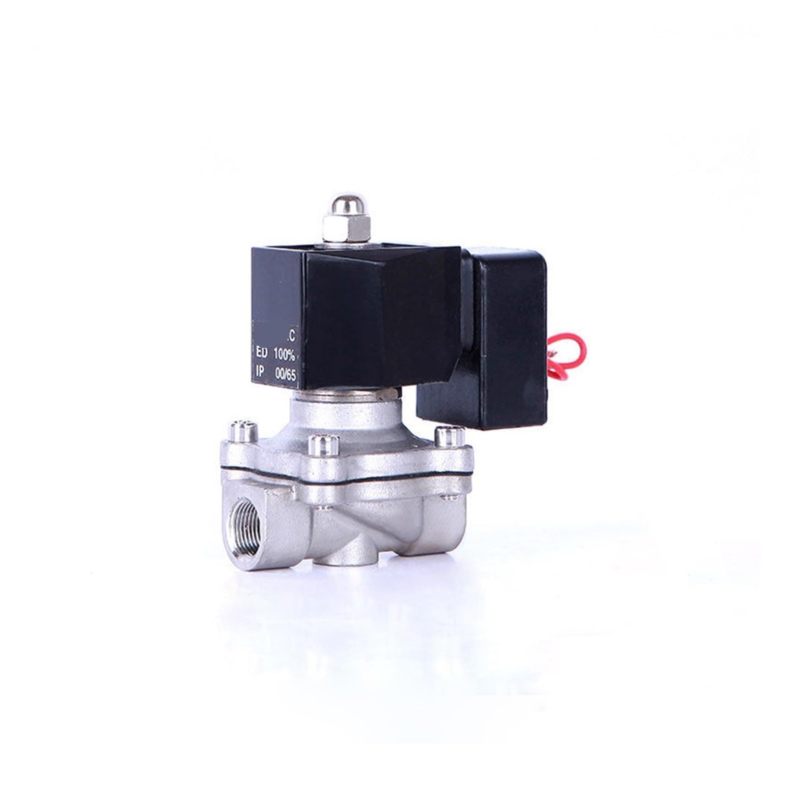 LYEUXHJPX 1PCS 3/8" Energy-Saving Normally Closed Solenoid Valve Stainless Steel Valve 110VAC 24VAC 24VDC 12VDC 24-Hour Power on Without generating Heat(Npt-110vac)