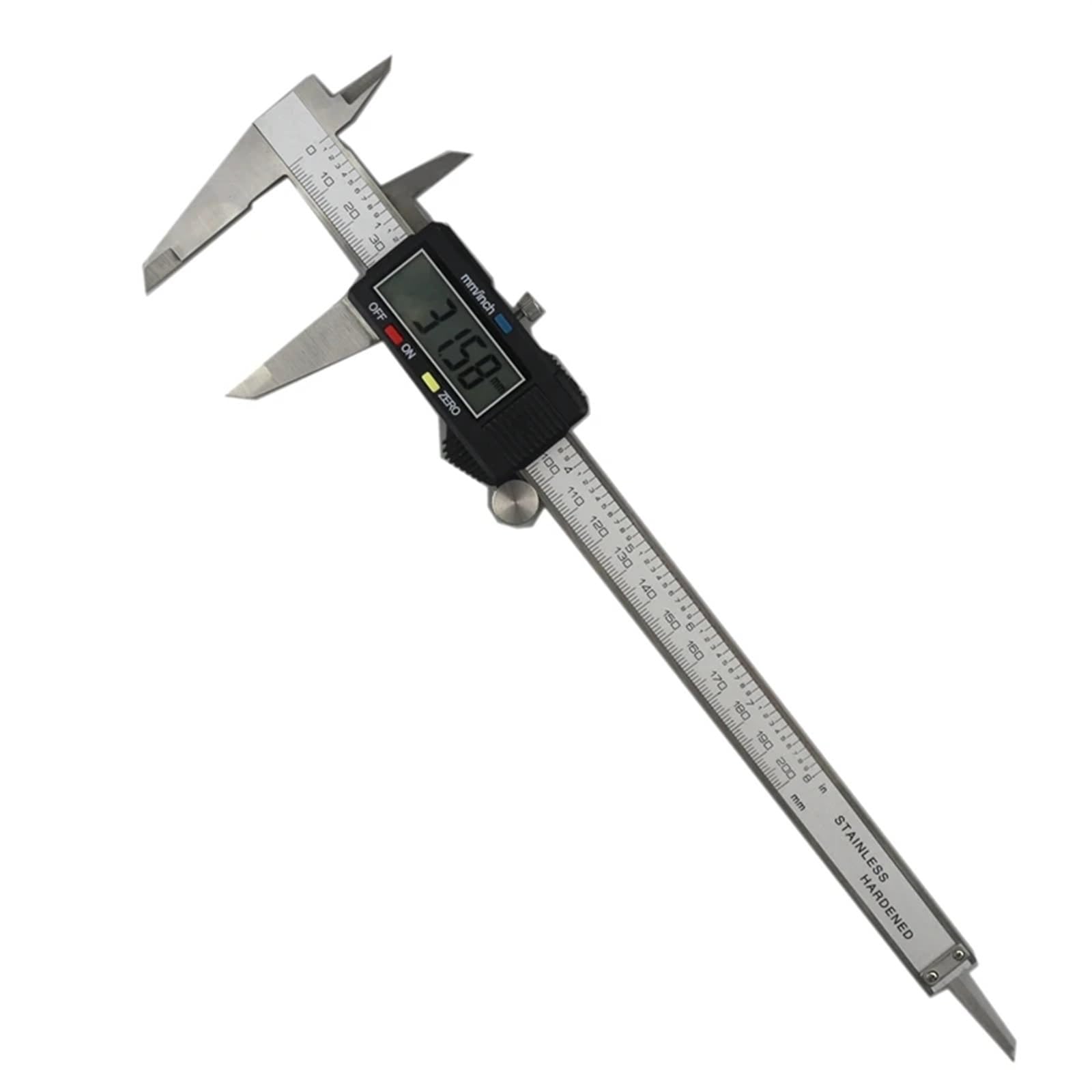 Pie de Rey Digital Calibrador Vernier Digital de 200 mm, calibrador electrónico de Acero Inoxidable de 8 Pulgadas, Regla de 0,01 mm, Herramientas de medición, micrómetro(B)
