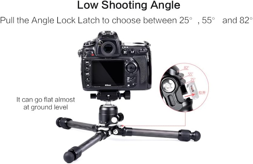 Sunwayfoto Carbon Fiber Tabletop Tripod, 2 Sections