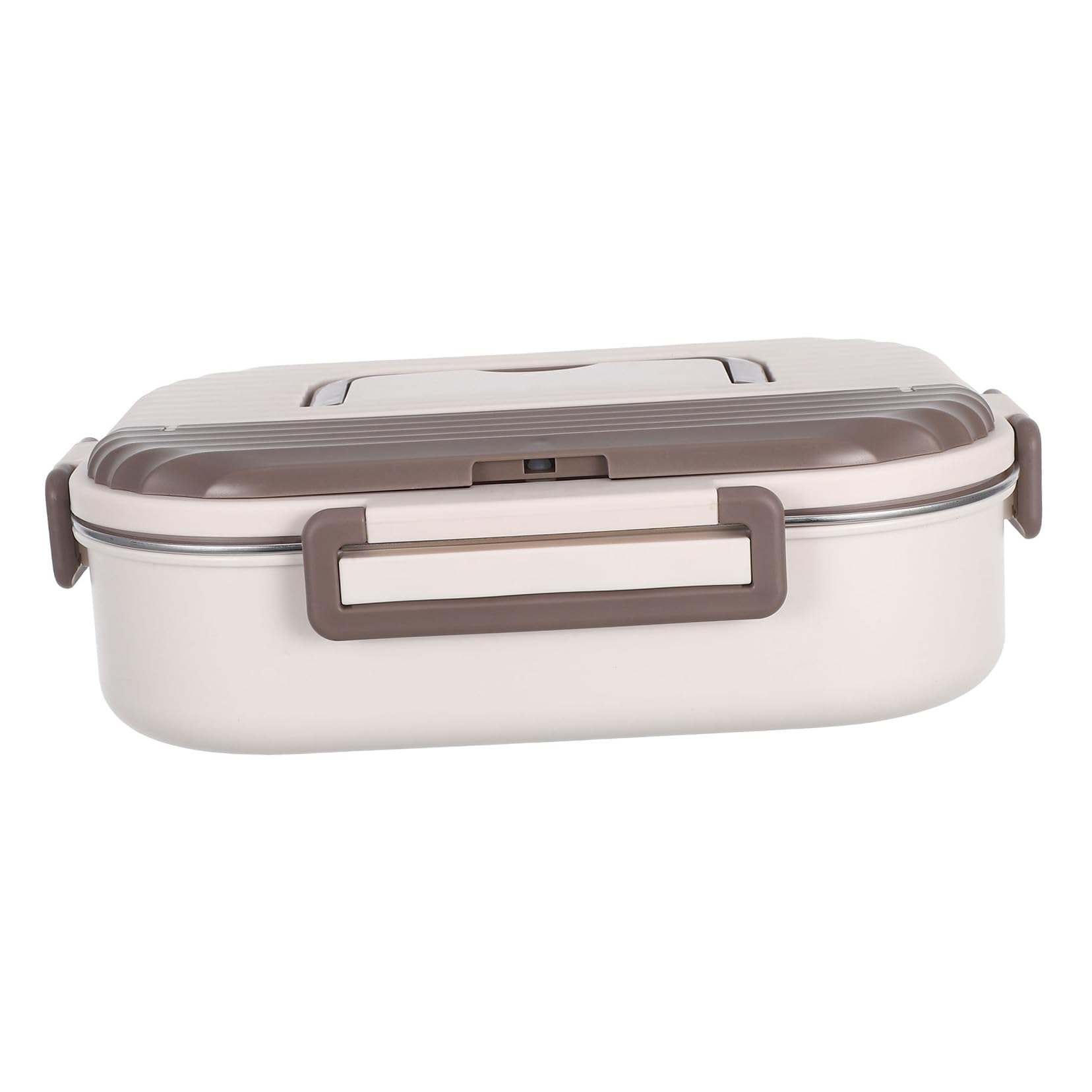 Auslaufsichere Edelstahl Lunchbox mit Fächern Doppelschichtiges Bento Essensbehälter mit Abnehmbarem Deckel Mikrowellengeeignet Spülmaschinenfest für Büro Schule und Reisen