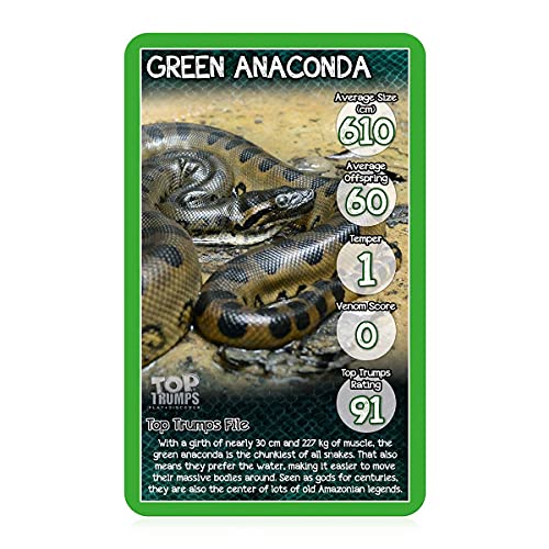 Top Trumps Snakes Classics Kartenspiel, erfahren Sie interessante Fakten über die Königskobra… – Ansicht 3