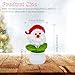 LUZOGA Handmade Crochet Santa Claus Flower Pot Decoration - Christmas Tabletop Ornament, Festive Home Decor Knit Knitted Wool Doll for Christmas Party Decoration Encouragement Gift