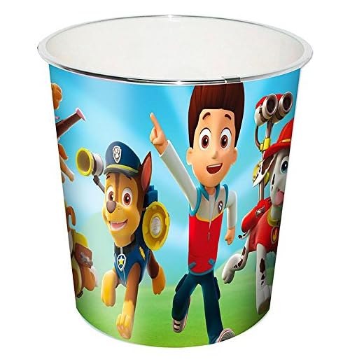 PAW PATROL - Papelera de plástico, Color Azul (Kids PW-16024)
