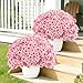 22 Pack Artificial Flowers Outdoor Fake Plants, Faux Flowers UV Resistant with Plastic Plants, Faux Silk Flowers for Outdoors Outside Front Porch Hanging Planter Window Box Garden Decoration(Pink)