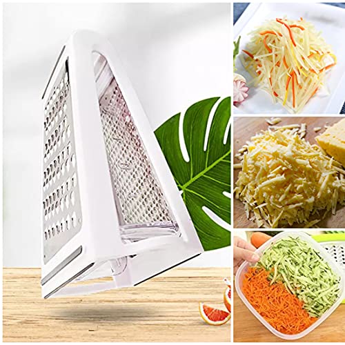 Foto von O-Kinee Parmesanreibe, Zitronenreibe, Reibe, Muskatnussreibe, Käsereibe, Ingwerreibe, Küchen Raspel, Handreibe Edelstahl, Rohkostreibe, Behälter Edelstahl Mit Aufbewahrung - Vorratsbehälter