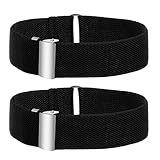 Ärmelhalter Hemdhalter Herren, 2 Stück Ärmelhalter Damen Elastisch Schwarz Dehnbar Verstellbar Anti-Rutsch Hemd Langarmhalter Armband für Herren Damen 1920er Zubehör für Strumpfband Vater Ehemann