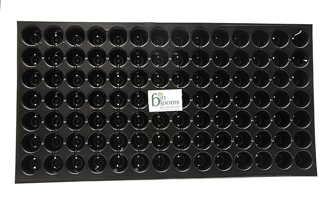Image of Bio Blooms Agro India Pvt Ltd | Seedling Tray, Plastic Germination Tray for Seed Starting (98 Cavity, 20, Count)