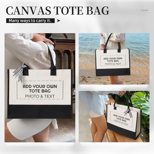 Bolsa Tote de Lona Personalizada para Mujer miniatura 2